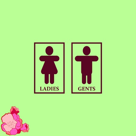 Restroom icon, vector illustrationのイラスト素材