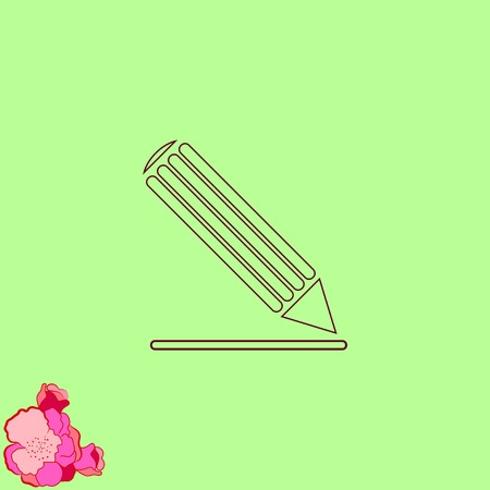 Pencil icon, vector illustrationのイラスト素材