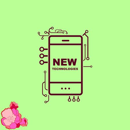 Technology innovation icon. Circuit board, microchip icon. Vector illustration.のイラスト素材