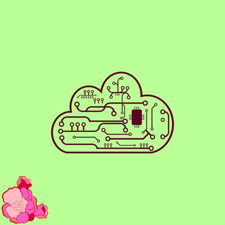 Technology innovation icon. Cloud technology, vector illustration.のイラスト素材