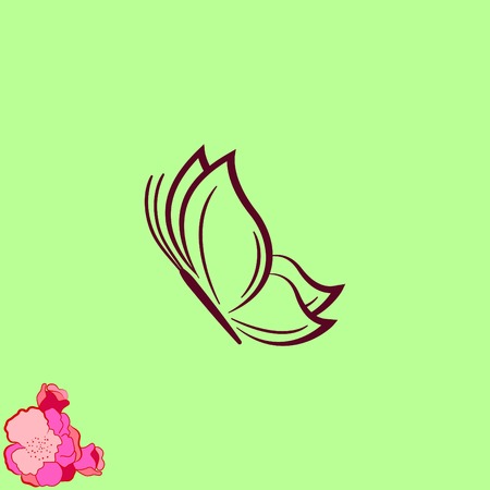 Butterfly icon, vector illustration.のイラスト素材