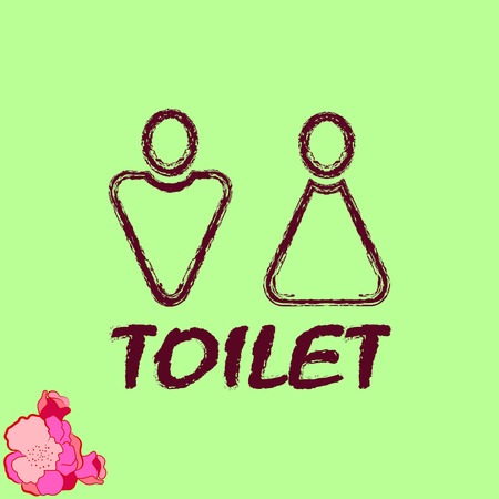 Restroom icon, vector illustrationのイラスト素材