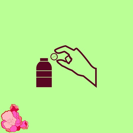 Pills and capsules icon, vector illustration.のイラスト素材