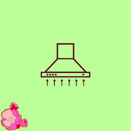 Home appliances icon. Kitchen hood icon. Vector illustration.のイラスト素材