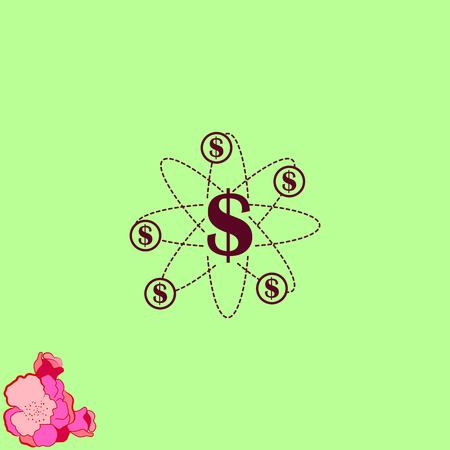 budget spending icon, Finance Icon, vector illustration. Flat design style.のイラスト素材