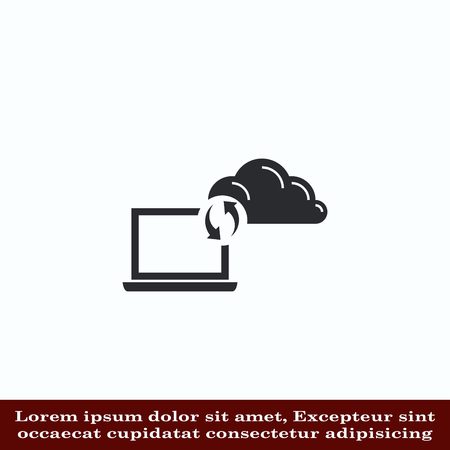 content syncing icon, vector illustration. Flat design style.のイラスト素材