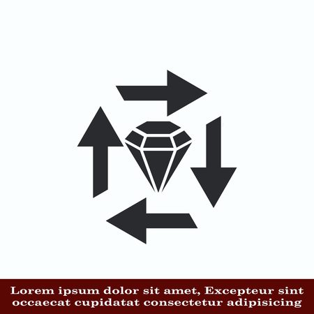 Diamond icon. Finance Icon, vector illustration. Flat design style.のイラスト素材