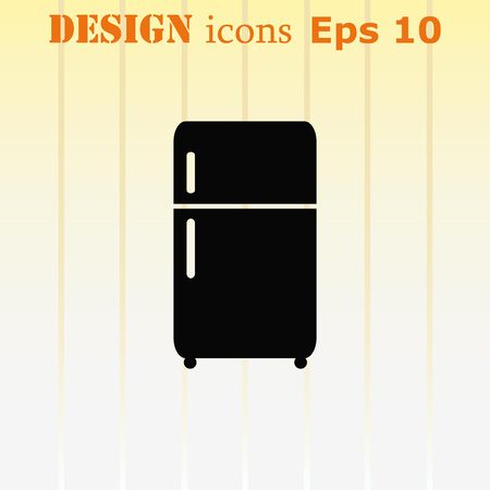 Home appliances icon. Refrigerator icon. Vector illustration. Kitchenware.のイラスト素材