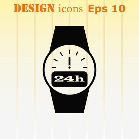 Clock Icon, vector illustrationのイラスト素材