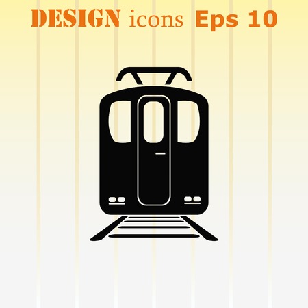 Passenger train, subway, Metro, public transport  icon, vector illustration. Flat design styleのイラスト素材
