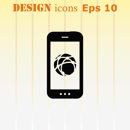 Holding globe, social network icon, vector illustrationのイラスト素材