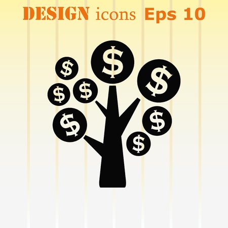Money icon, Finance Icon, vector illustration. Flat design style.のイラスト素材