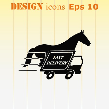 Delivery sign icon, vector illustration.のイラスト素材