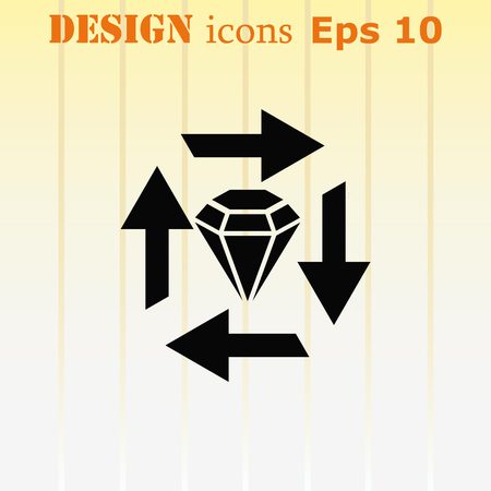 Diamond icon. Finance Icon, vector illustration. Flat design style.のイラスト素材