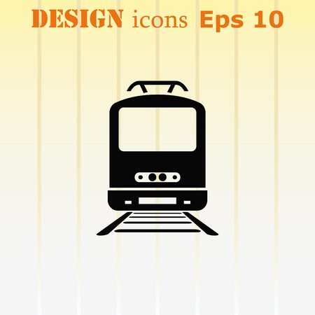 Passenger train, subway, Metro, public transport  icon, vector illustration. Flat design styleのイラスト素材