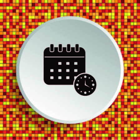 timing icon, vector illustration. Flat design style.のイラスト素材