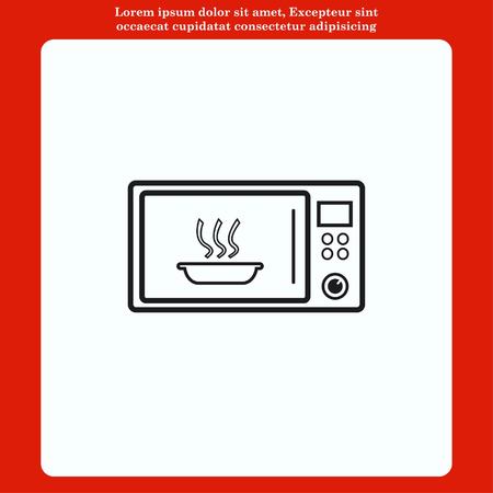 Home appliances icon. Microwave icon. Vector illustration. Kitchenware.のイラスト素材