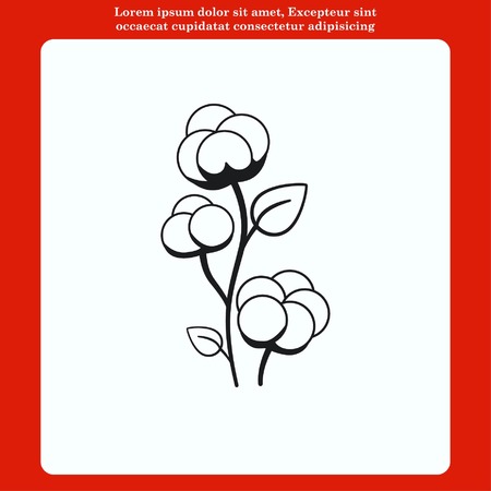 Cotton icon, vector illustration.のイラスト素材