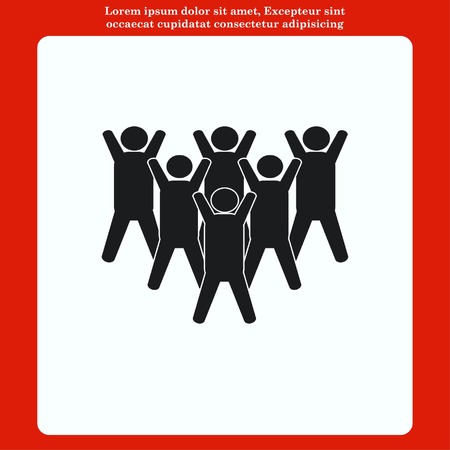 Group of people icon, Friends icon,  vector illustrationのイラスト素材