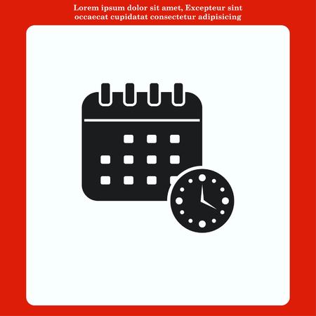 Timing icon, vector illustration. Flat design style.のイラスト素材