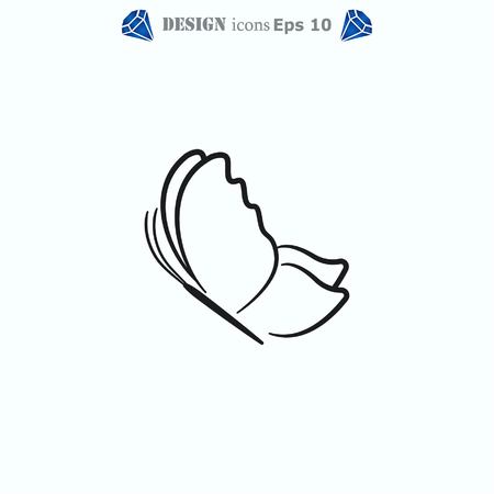 Butterfly icon, vector illustration.のイラスト素材