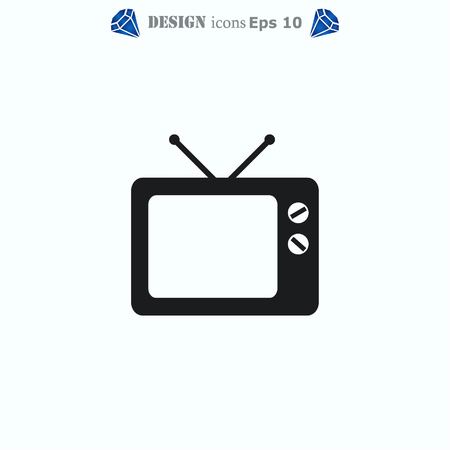 Home appliances icon. TV icon. Vector illustration.のイラスト素材