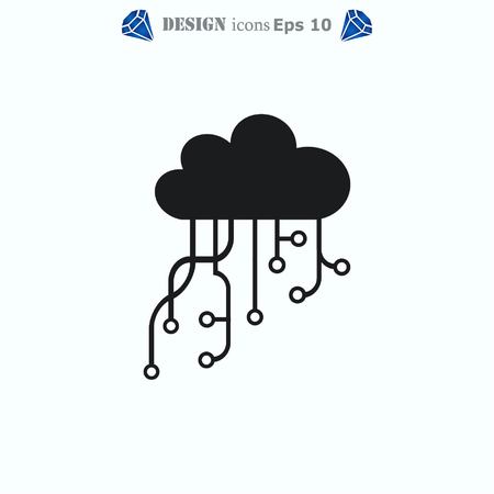 Technology innovation icon. Cloud technology, vector illustration.のイラスト素材