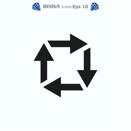 Arrow indicates the direction  icon, vector illustrationのイラスト素材