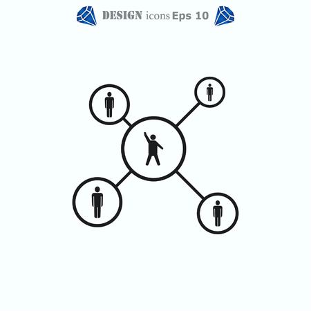 Group of people icon, Friends icon,  vector illustrationのイラスト素材