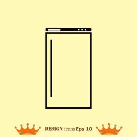 Home appliances icon. Refrigerator icon. Vector illustration. Kitchenware.のイラスト素材