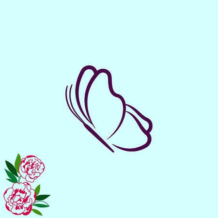 Butterfly icon, vector illustration.のイラスト素材
