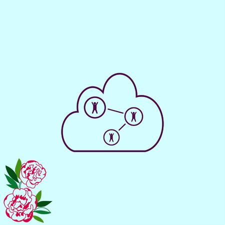 Group of people icon, Friends icon,  vector illustrationのイラスト素材