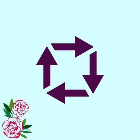 Arrow indicates the direction  icon, vector illustration. Flat design styleのイラスト素材