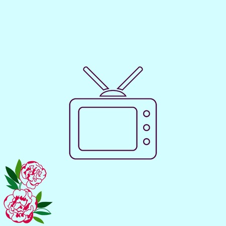 Home appliances icon. TV icon. Vector illustration.のイラスト素材