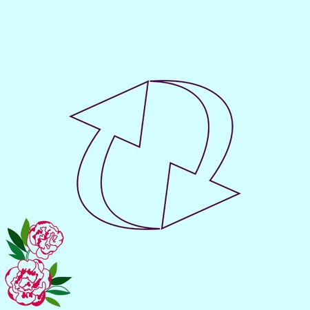 Arrow indicates the direction  icon, vector illustrationのイラスト素材