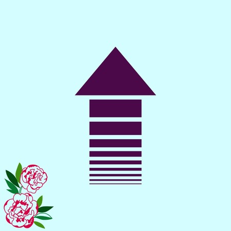 Arrow indicates the direction  icon, vector illustrationのイラスト素材
