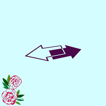 Arrow indicates the direction  icon, vector illustrationのイラスト素材