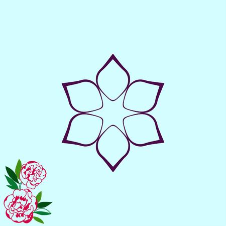 Vector flower Iconのイラスト素材