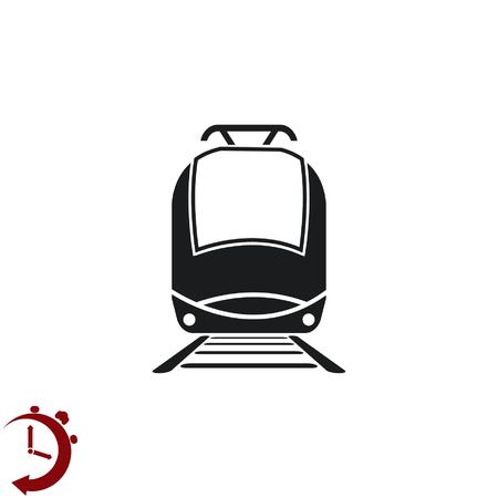 Passenger train, subway, Metro, public transport  icon, vector illustration. Flat design styleのイラスト素材