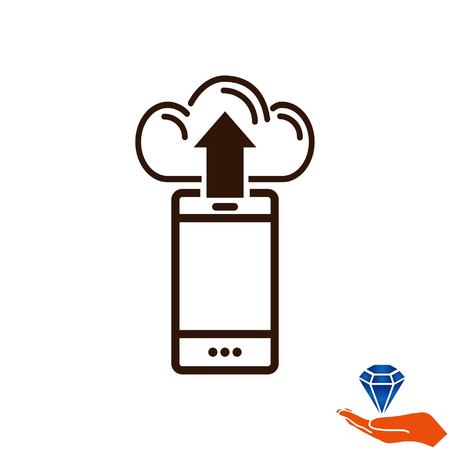 The handset, phone icon , vector illustration.のイラスト素材