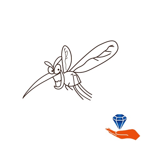 Mosquito icon. Leech icon. Wasp icon. Fly icon, vector illustration.のイラスト素材