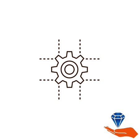 technology process icon, vector illustration. Flat design style.のイラスト素材