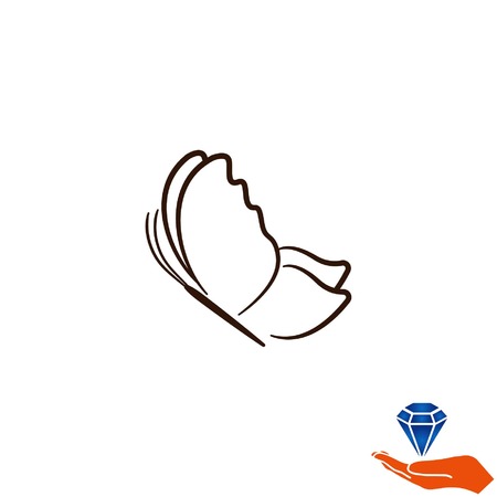 Butterfly icon, vector illustration.のイラスト素材
