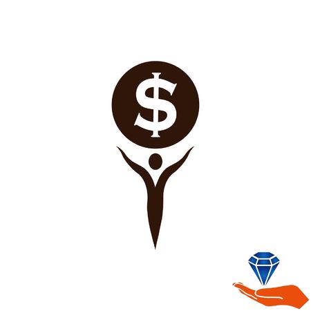 Money icon, Finance Icon, vector illustration. Flat design style.のイラスト素材