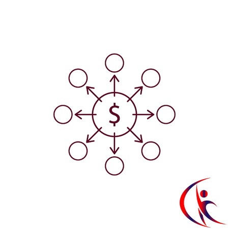 Money icon, Finance Icon, vector illustration. Flat design style.のイラスト素材