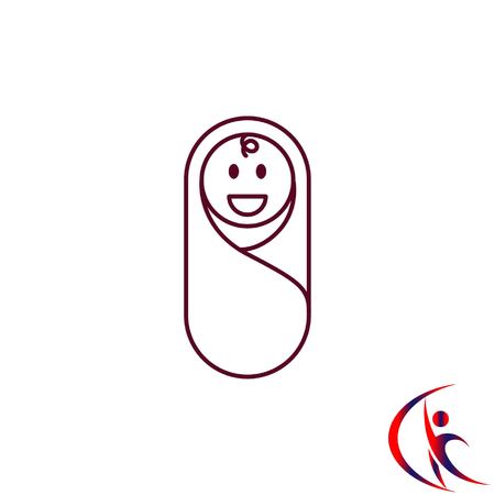 baby icon, Child icon, vector illustration. Flat design styleのイラスト素材