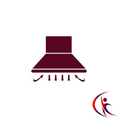 Home appliances icon. Kitchen hood icon. Vector illustration.のイラスト素材