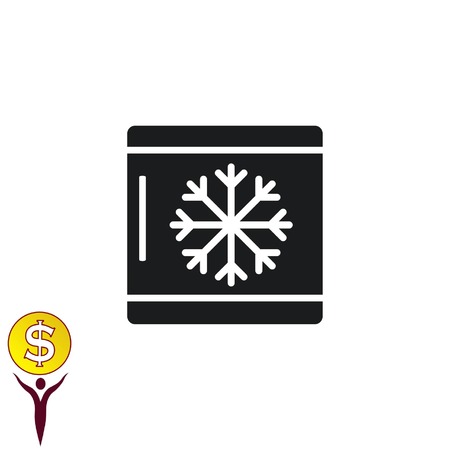 Home appliances icon. Refrigerator icon. Vector illustration. Kitchenware.のイラスト素材