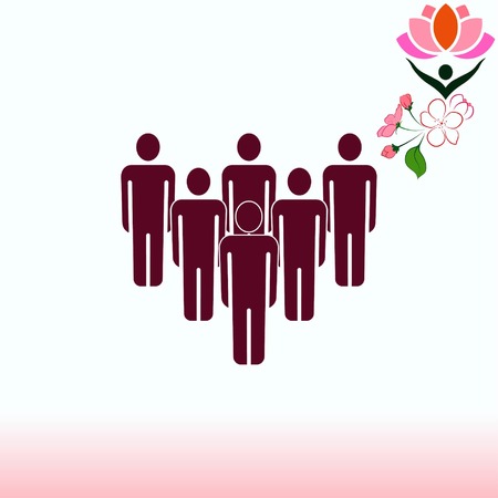 Group of people icon, Friends icon,  vector illustrationのイラスト素材