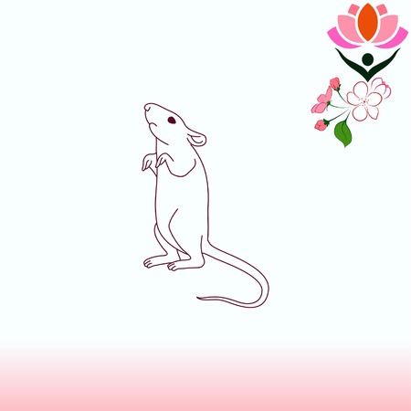 Mouse, rat, rodent pest icon.のイラスト素材